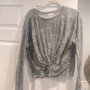 Front tie sweatshirt